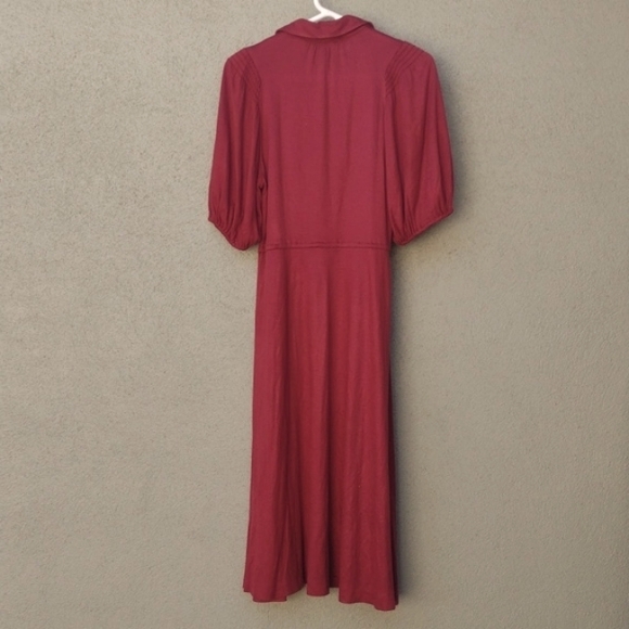 Vintage Jody T of California Burgundy Midi Dress - Picture 2 of 10